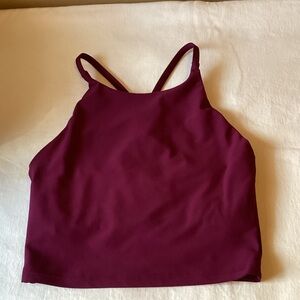 Old Navy Active Powersoft Burgundy Light Support Bra Size Small